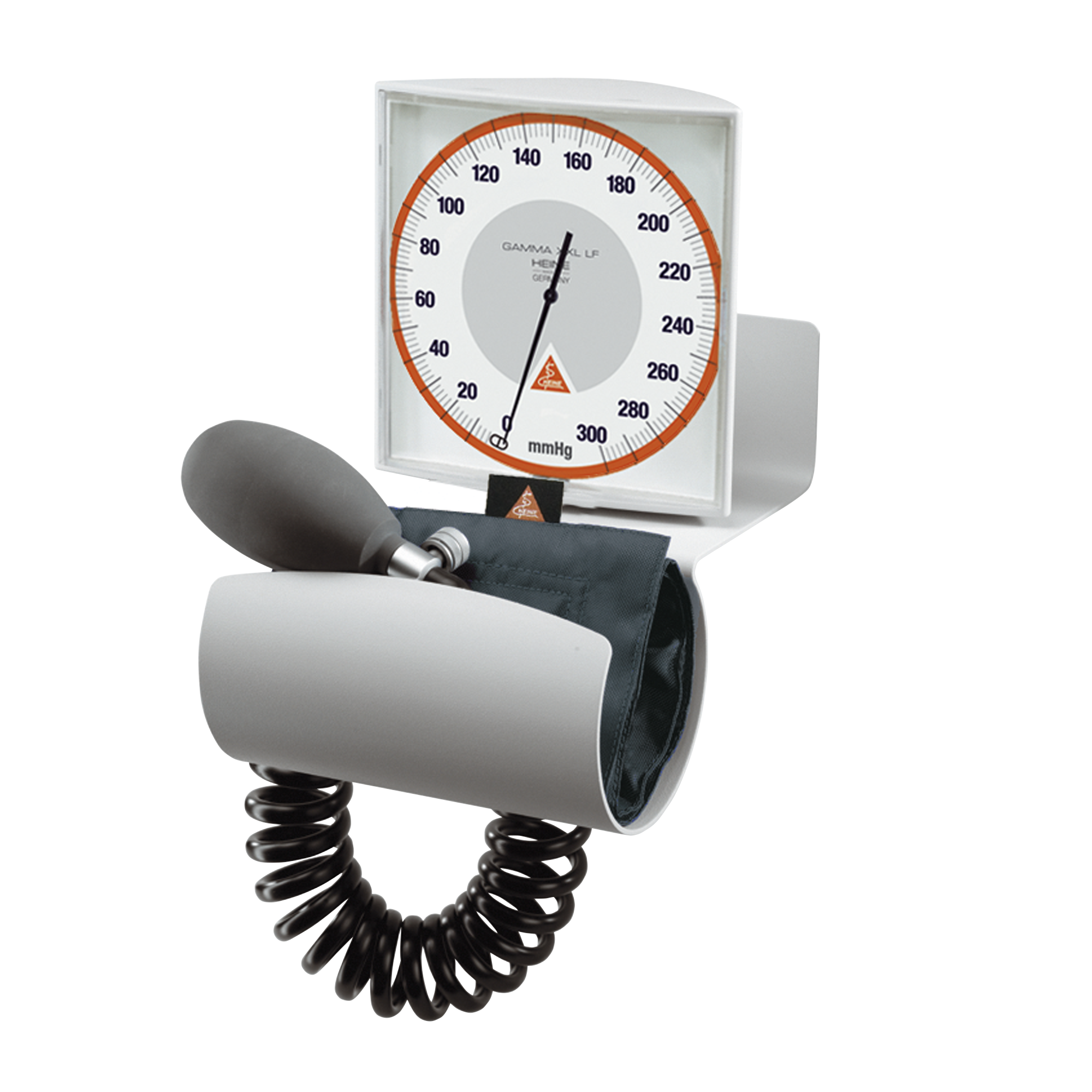 HEINE GAMMA XXL LF Wall mount with adult cuff, Analog blood pressure monitor (with cuff rest)